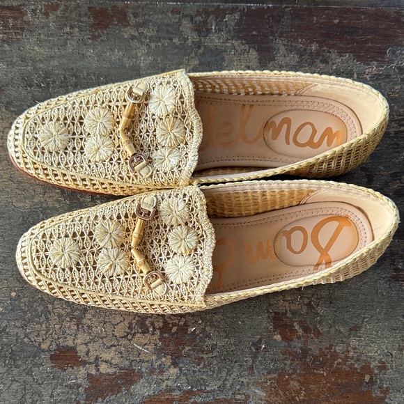 Woven Beige Loafers - Picture 1 of 10